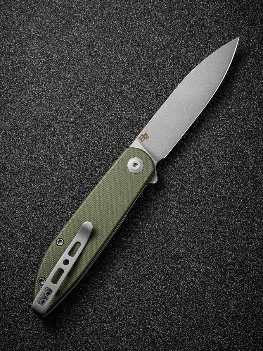 Складной нож Sencut Bocll II, сталь D2, рукоять G10, gray/OD green - фото 6