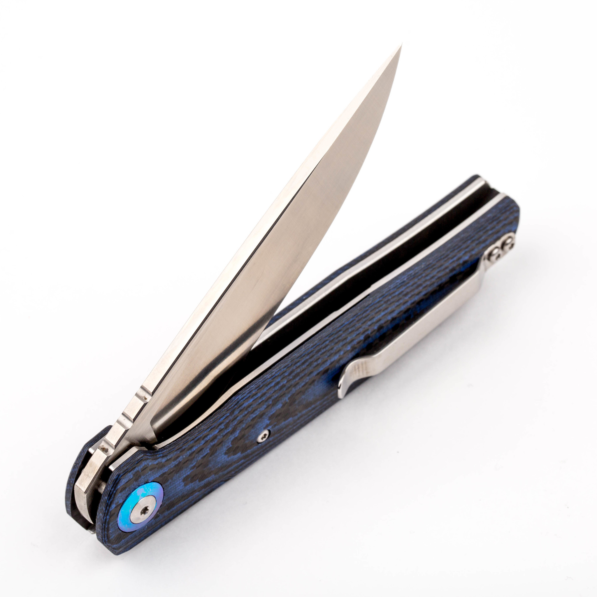 Складной нож Bestech Knives ASCOT, D2, Черно-синий карбон - фото 7