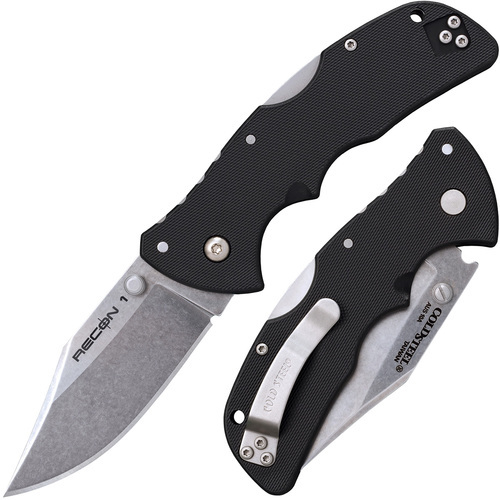 Нож складной Cold Steel Mini Recon 1 Clip Point, сталь AUS-10A, рукоять термопластик GRN, black, Бренды, Cold Steel