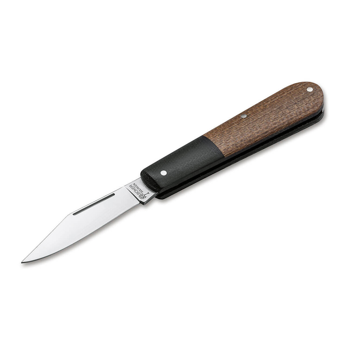 фото Складной нож boker barlow burlap micarta brown, сталь n690, рукоять микарта