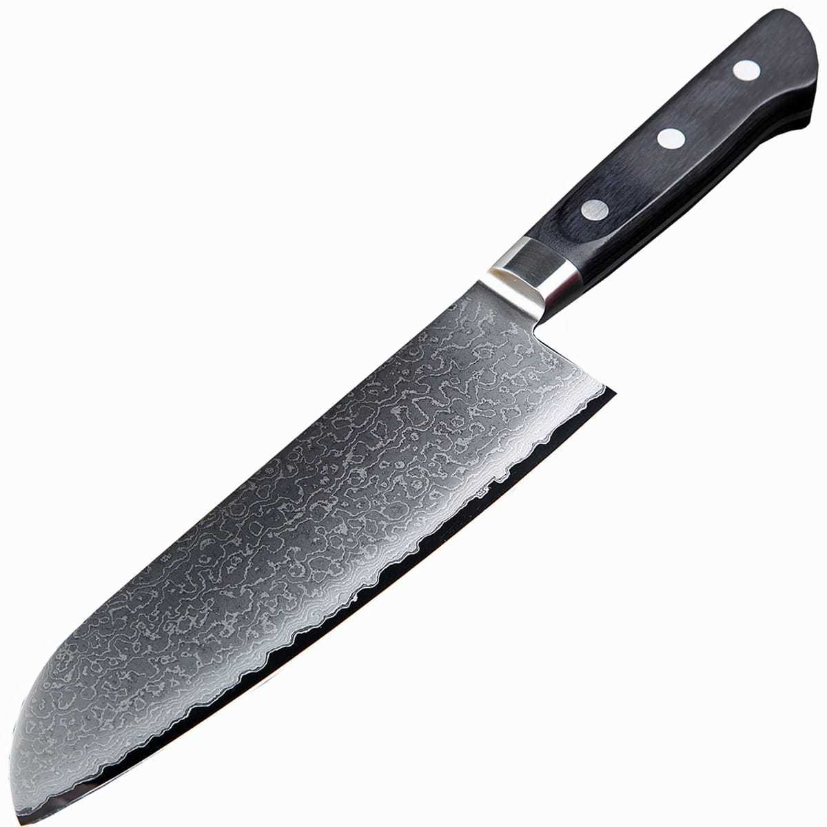 Нож кухонный Сантоку 175 мм SAKAI TAKAYUKI Damascus VG-10, 63 сл., pakkawood