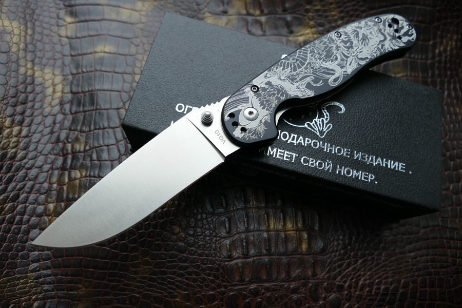 

Складной нож Steelclaw "Крыса" Змея, сталь VG10, рукоять алюминий