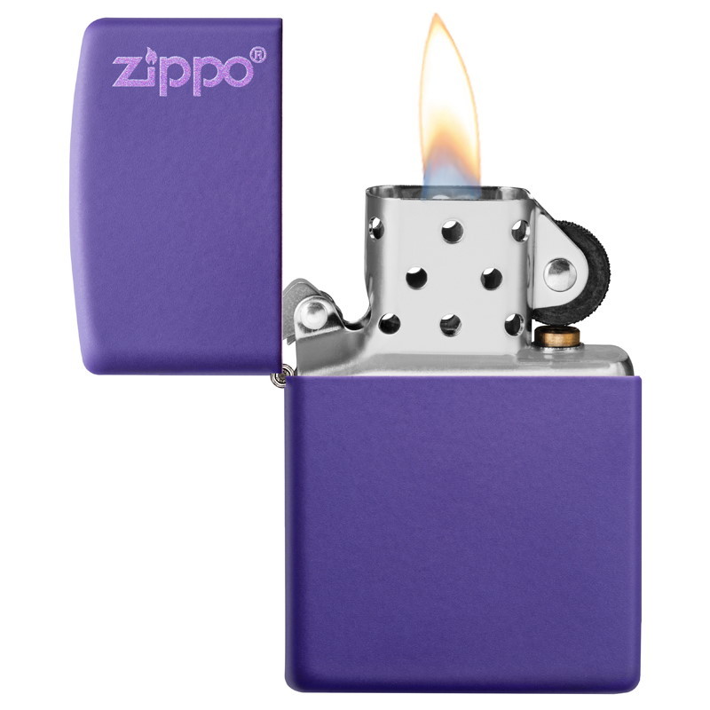 Зажигалка ZIPPO Classic с покрытием Purple Matte, латунь/сталь, фиолетовая, матовая, 36x12x56 мм - фото 3