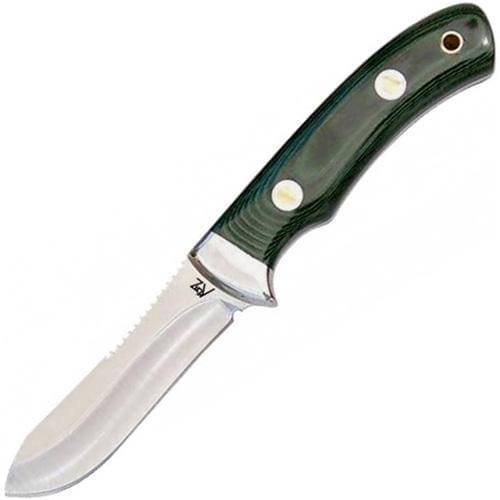 Разделочный шкуросъемный нож с фиксированным клинком Katz Adventure, сталь XT-75, рукоять микарта