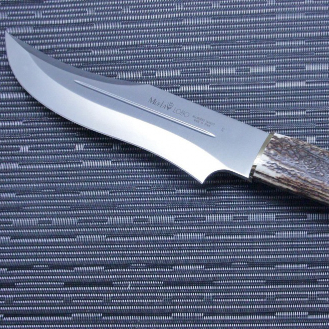 фото Нож с фиксированным клинком muela lobo, сталь x50crmov15, рукоять олений рог
