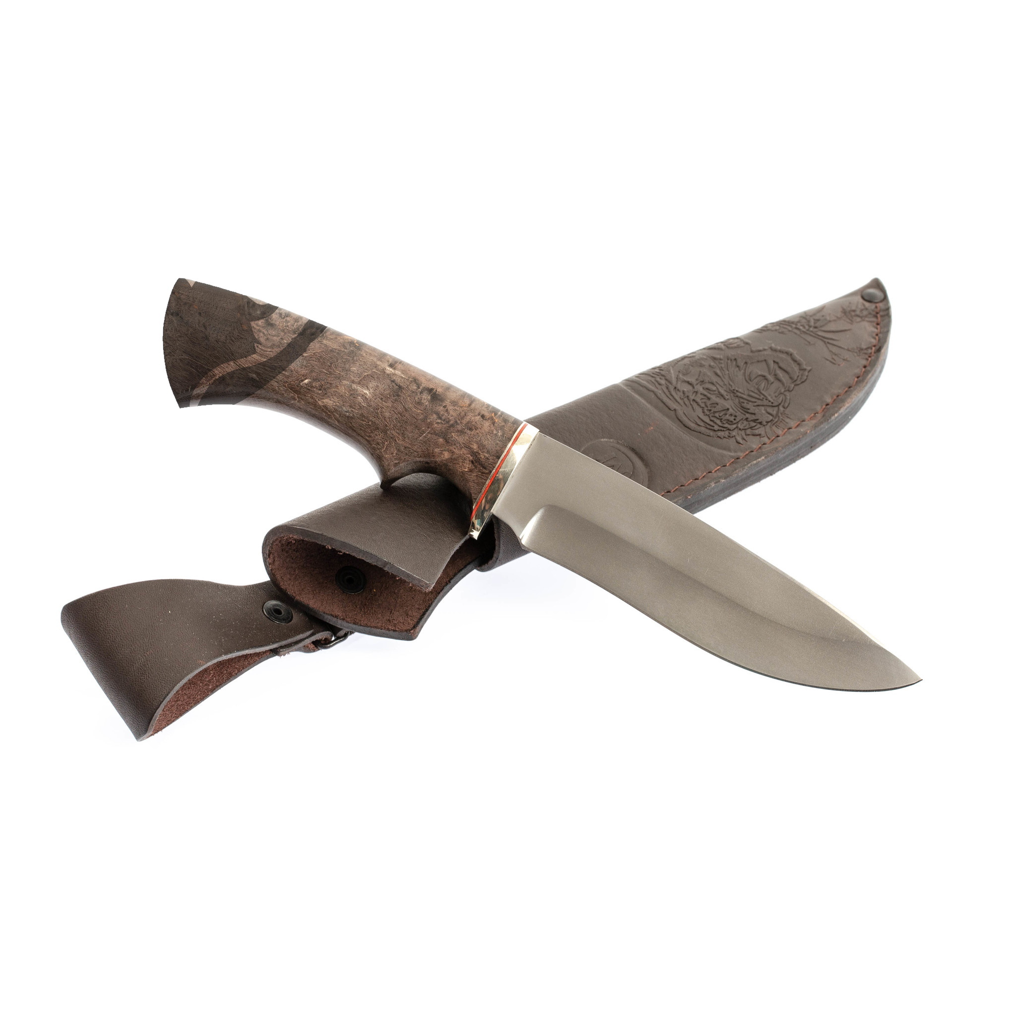 Нож Близнец, сталь D2, рукоять карельская береза - фото 4