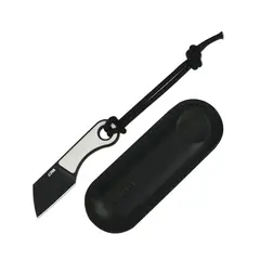 Фото Нож шейный CJRB Chip, сталь AR-RPM9 Black PVD Coating, рукоять G-10 черно-белая