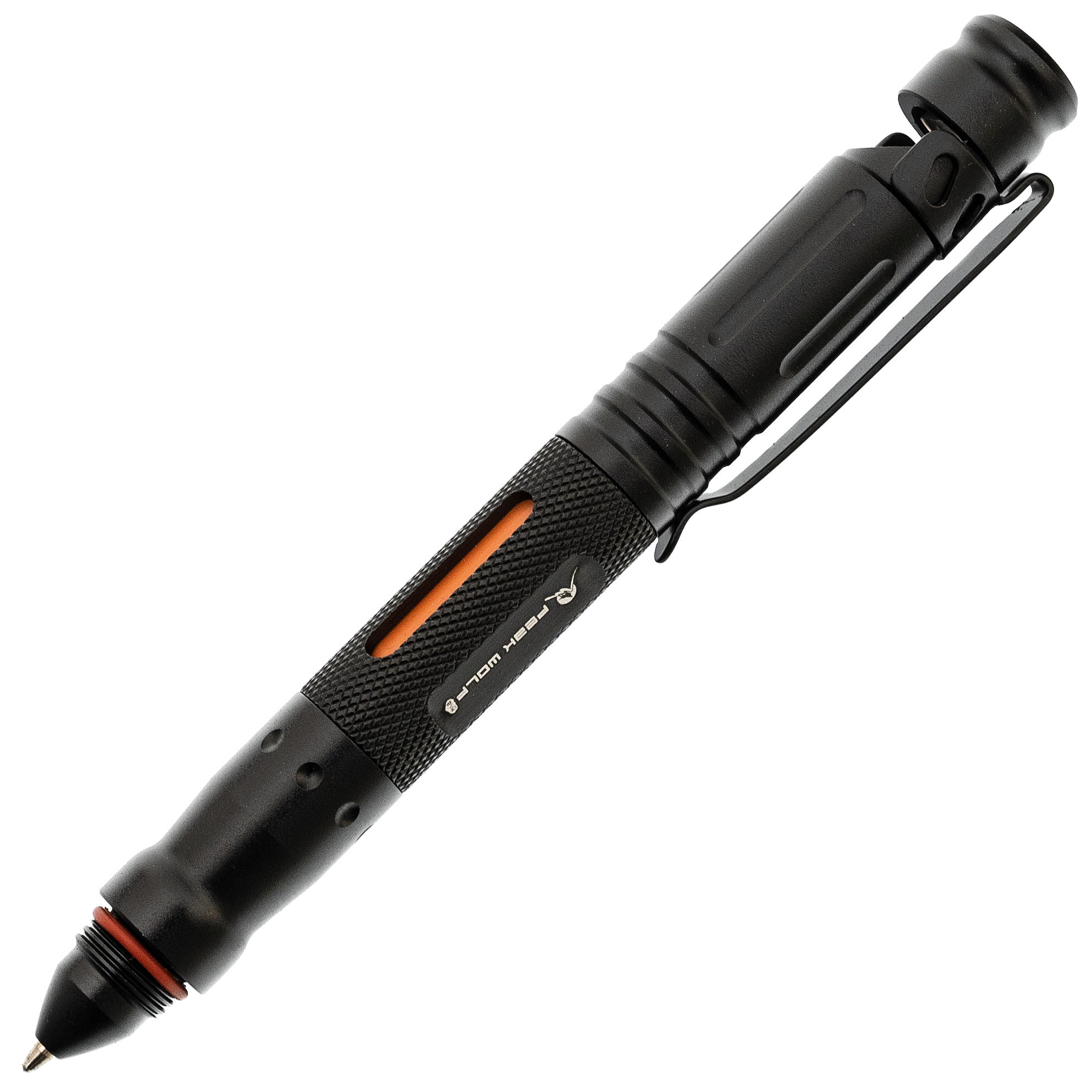 Тактическая ручка для выживания  с фонариком 11 в 1, оранжевая тактическая ручка longhand benchmade