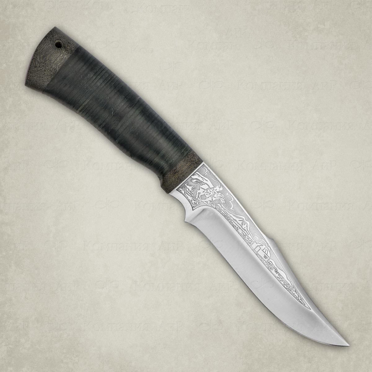 Нож Хазар, АиР, кожа, 95х18