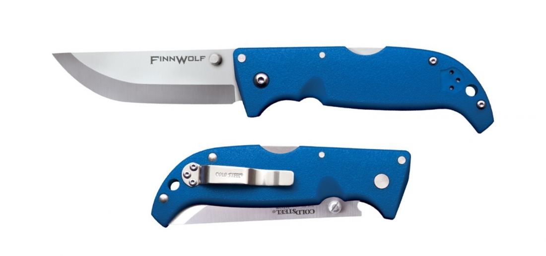 Складной нож Finn Wolf (Blue) - Cold Steel 20NPG, сталь AUS 8A, рукоять Grivory® (высококачественный термопластик) - фото 2