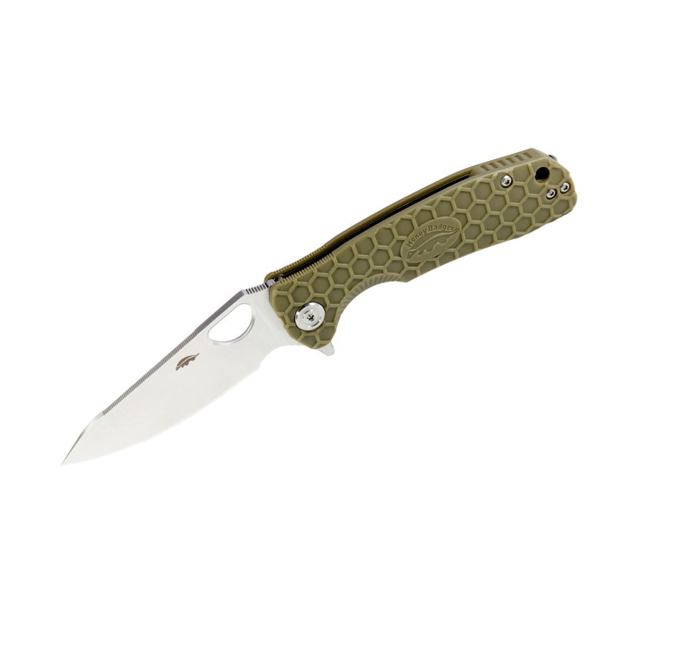 Складной нож Honey Badger Leaf, сталь D2, рукоять GRN, зеленый