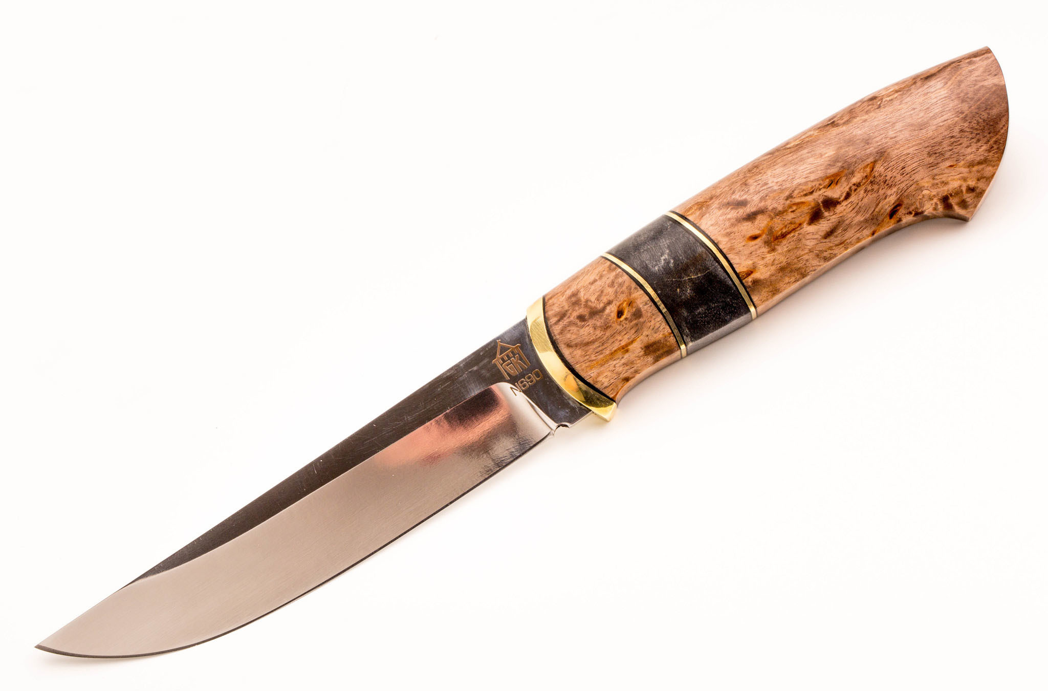 Нож Лиман, N690, карельская береза от Ножи града Горький