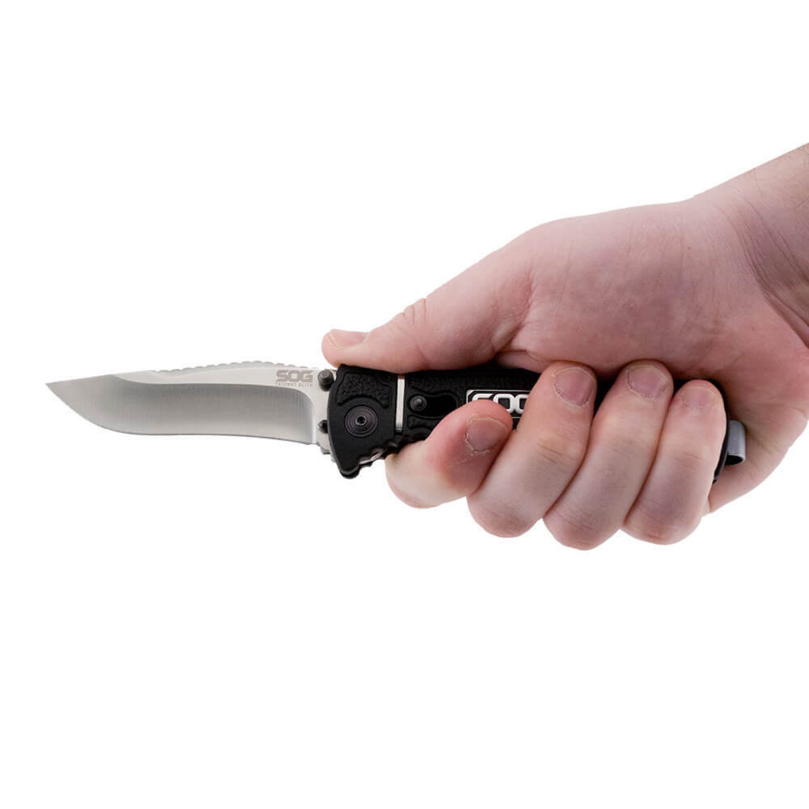 Складной нож TRIDENT ELITE - SOG TF101, сталь AUS-8, рукоять термопластик GRN с резиновыми вставками - фото 4