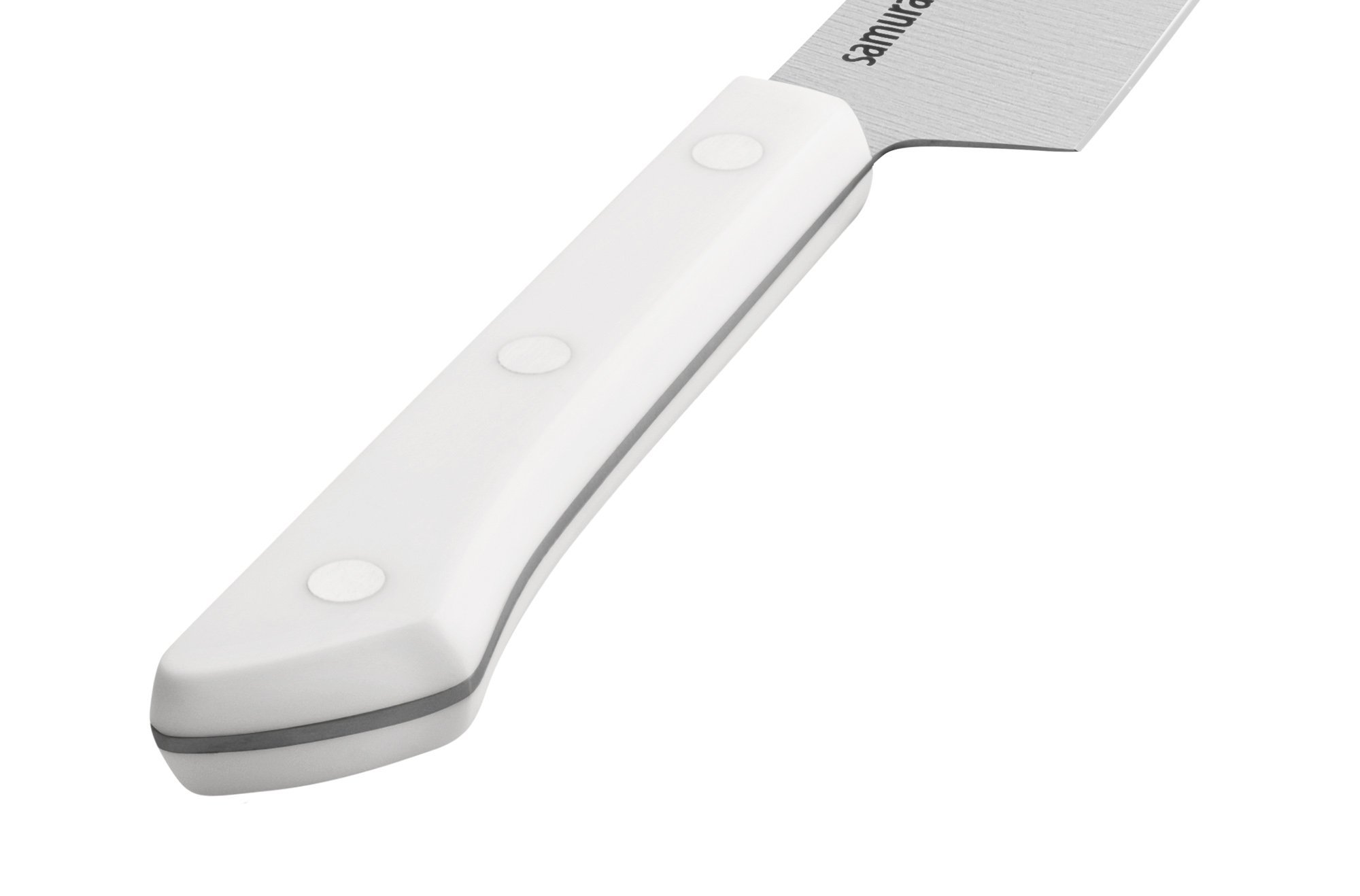 Набор из 3-х кухонных ножей (универсальный, для замороженных продуктов, шеф) Samura "Harakiri" (SHR-0230W) White, сталь AUS-8, рукоять ABS-пластик от Ножиков