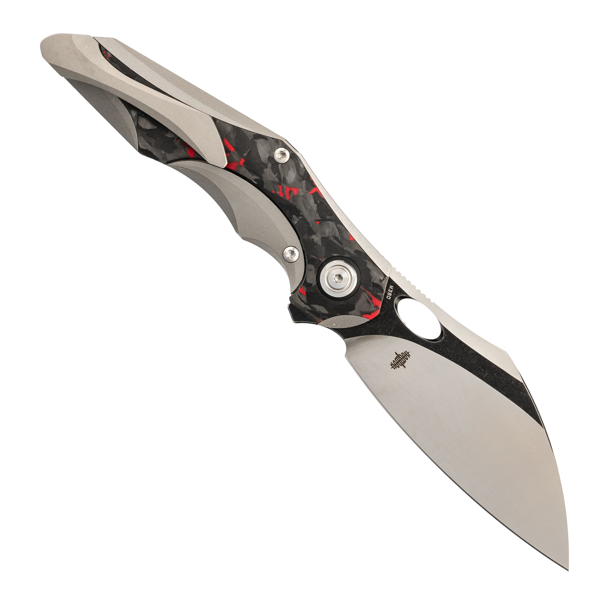 Складной нож Bestech Nogard, сталь M390, Titanium Black/Red Carbon - фото 3