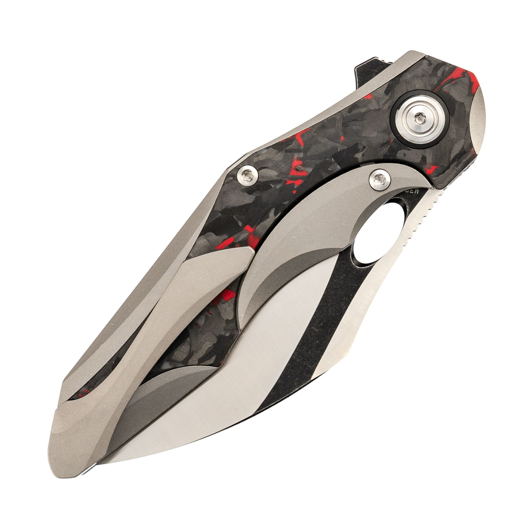 Складной нож Bestech Nogard, сталь M390, Titanium Black/Red Carbon - фото 8