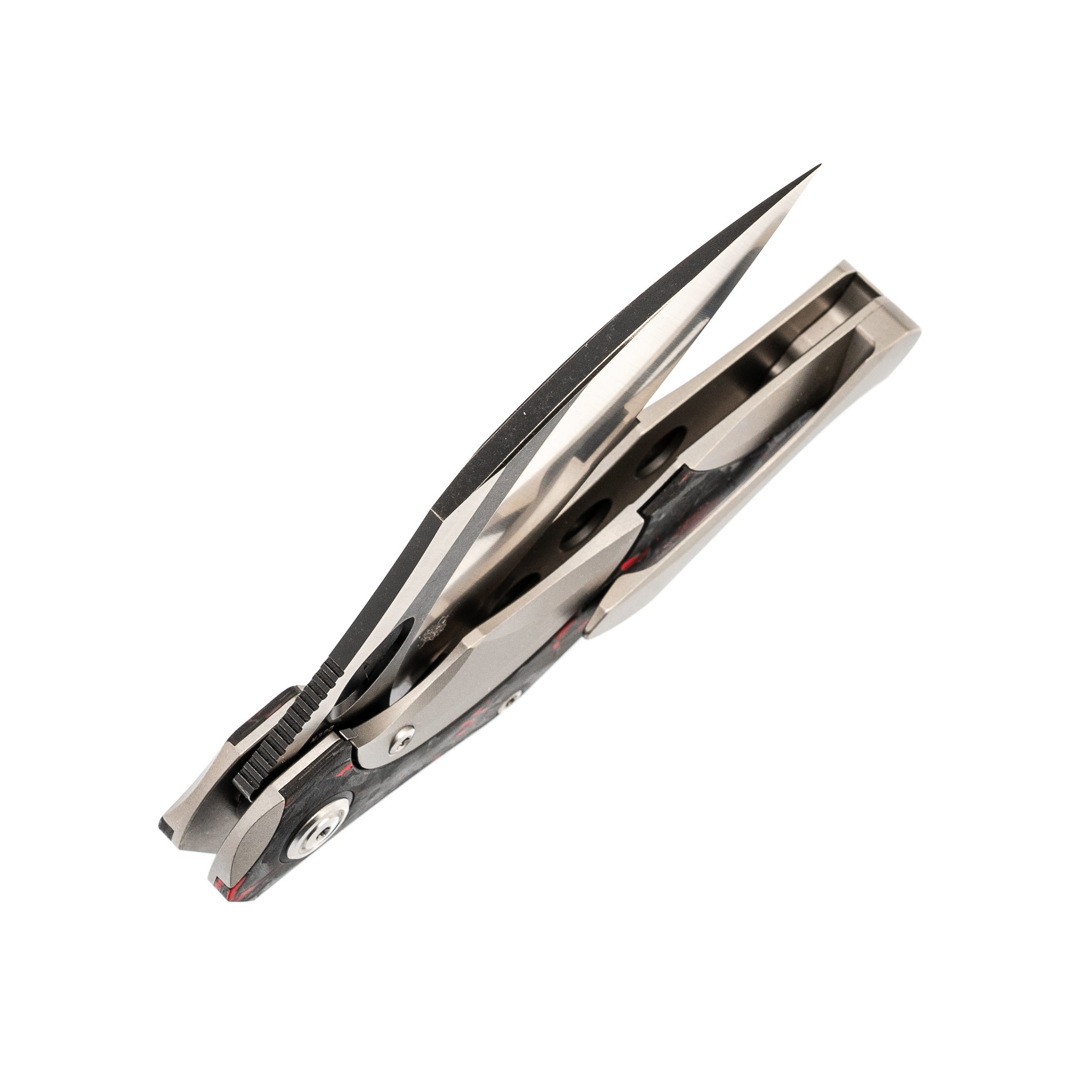 Складной нож Bestech Nogard, сталь M390, Titanium Black/Red Carbon - фото 7