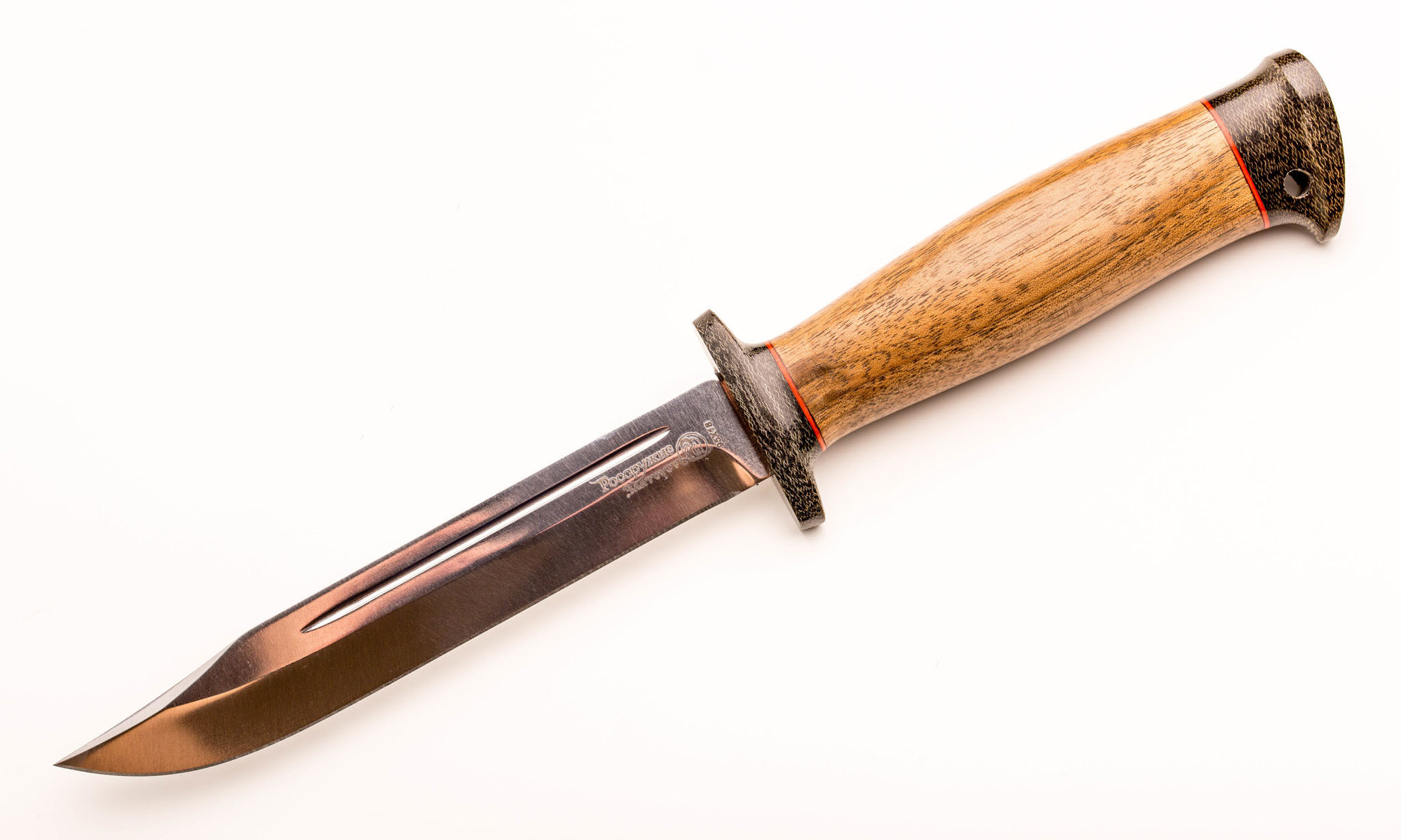 фото Нож разведчик, сталь 95х18, орех росоружие