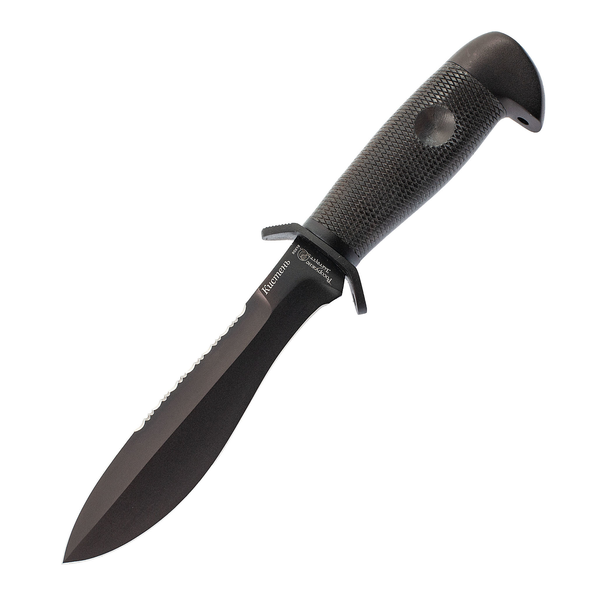 фото Тактический нож кистень черный, сталь 95х18 росоружие