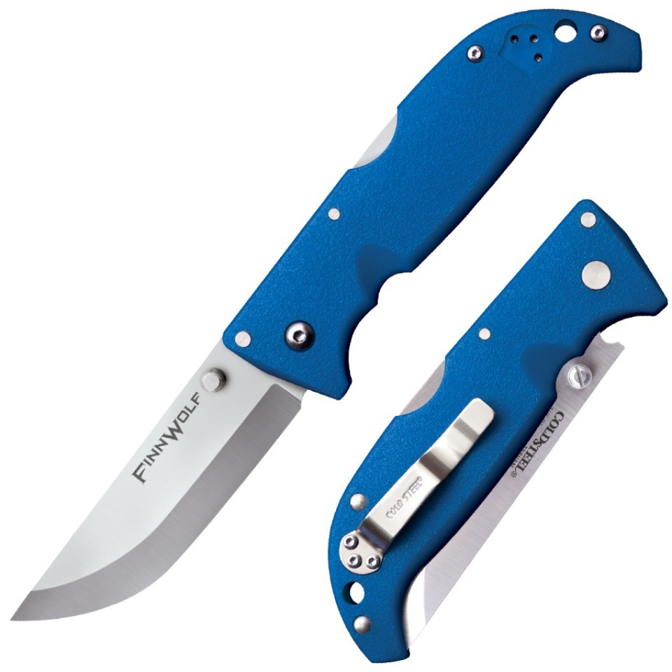 фото Складной нож finn wolf (blue) - cold steel 20npg, сталь aus 8a, рукоять grivory® (высококачественный термопластик)
