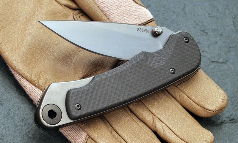 Нож складной Spartan Blades Akribis Meteorite Grey, сталь CPM-S35VN, рукоять титан/карбон от Ножиков
