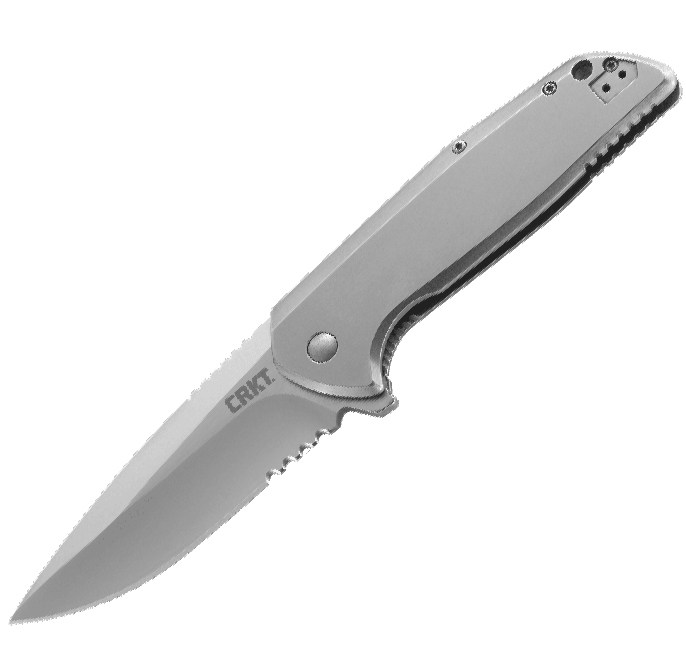 Складной нож Liong Mah’s Design G.S.D™ (Get.S**T.Done) CRKT 3710, клинок AUS-8 Satin Combo, рукоять нержавеющая сталь складной нож hawk дамаск verawood