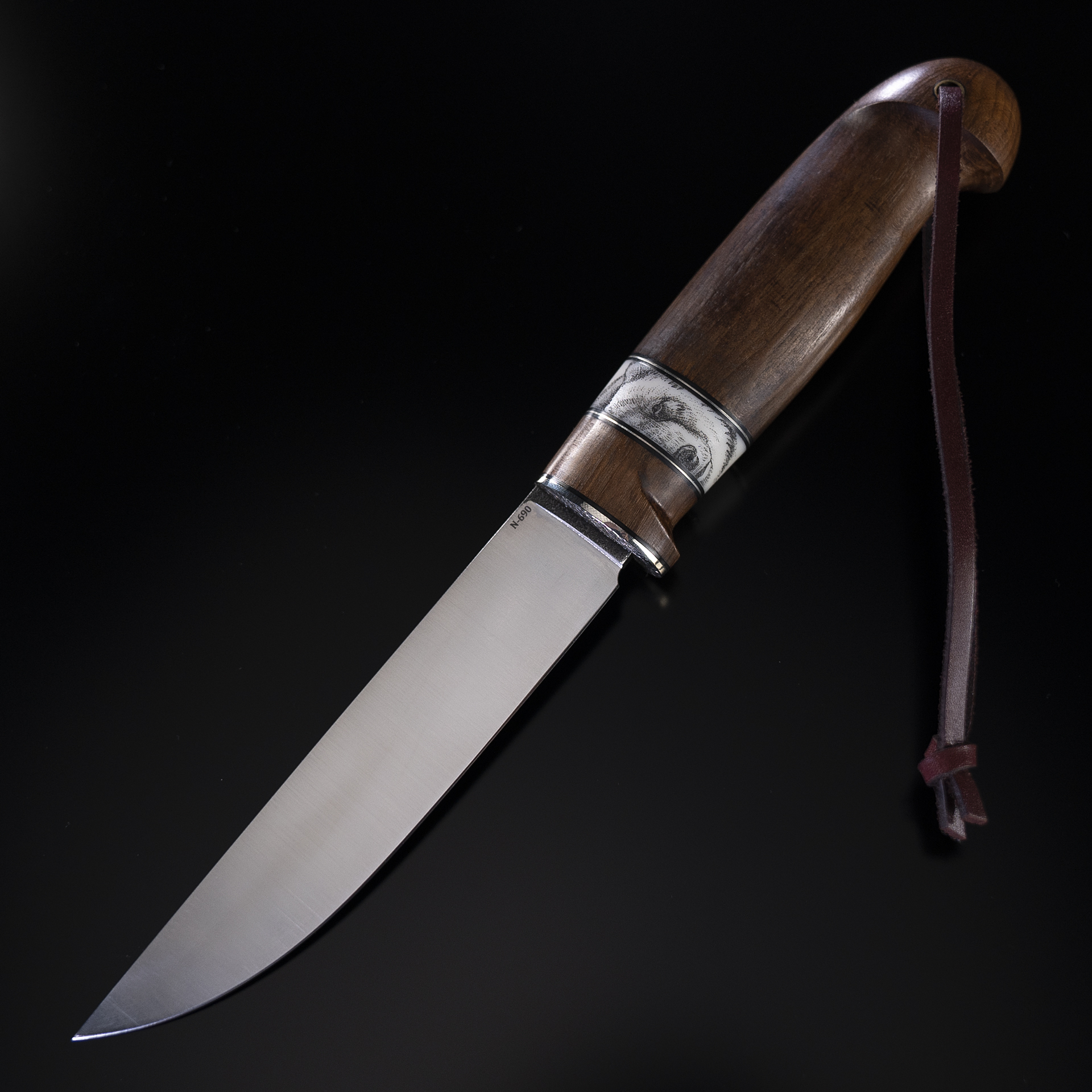 Нож Лиман, N-690, граб, элфорин, скрим-шоу - фото 1