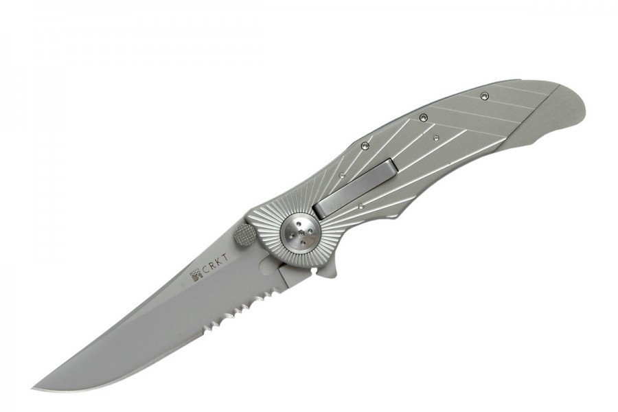 фото Складной нож crkt elishewitz e-lock starlight combo edge, сталь aus 8, рукоять алюминий