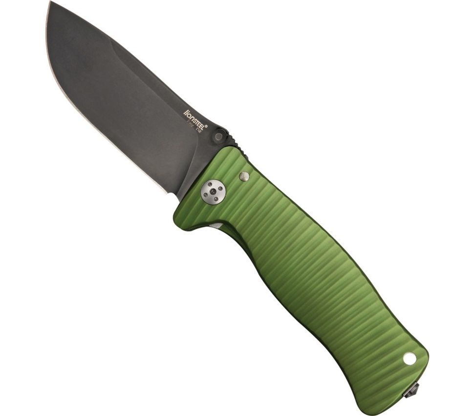 Нож складной LionSteel SR1A GB, сталь D2, рукоять алюминий, зелёный нож складной xiaomi huohou powerful tool knifer hu0207