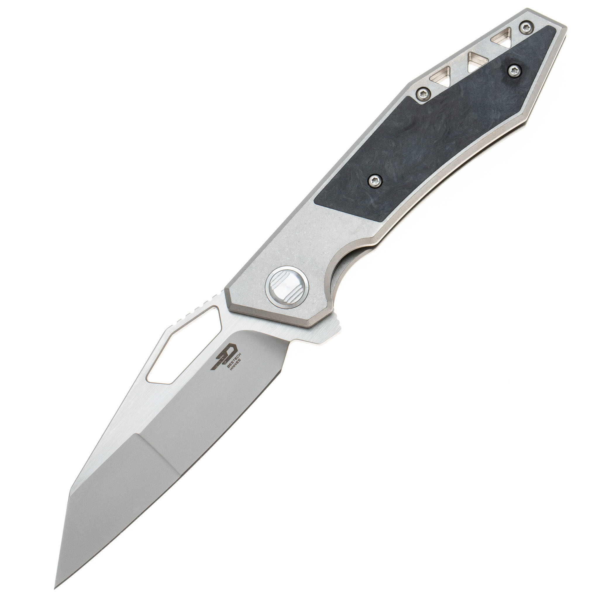 Складной нож Bestech Fractal BT1907A, сталь S35VN, рукоять титан - фото 1