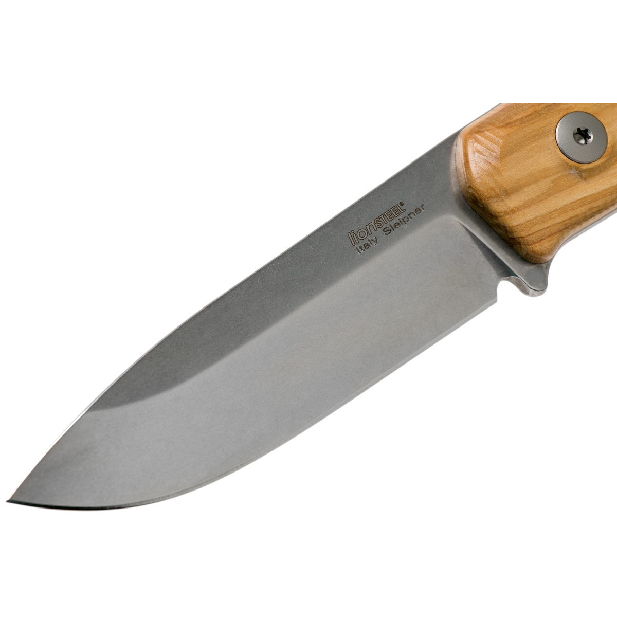 фото Фиксированный нож lionsteel b41 olive wood, сталь sleipner, рукоять дерево lion steel