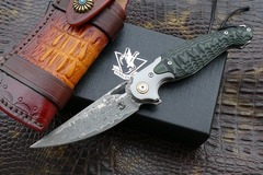 Фото Складной нож Steelclaw Бот, сталь Damascus, рукоять G10