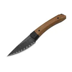 Фото Туристический нож Kizer Momo Fix 3, сталь VG-10 Damascus, рукоять Black G10/Wood
