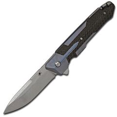 Фото Складной нож Spartan Blades Kranos, сталь CPM-S35VN, рукоять голубой титан/черный Carbon fiber