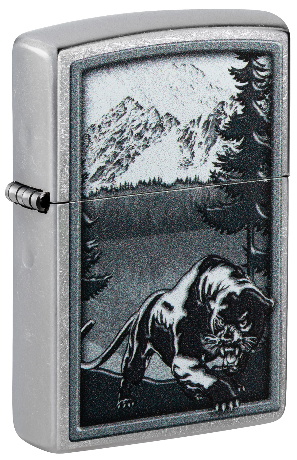 Зажигалка ZIPPO Mountain Lion с покрытием Street Chrome