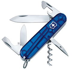 Фото Нож перочинный Victorinox Spartan, сталь X55CrMo14, рукоять Cellidor®, полупрозрачный синий,12 функций, 91мм