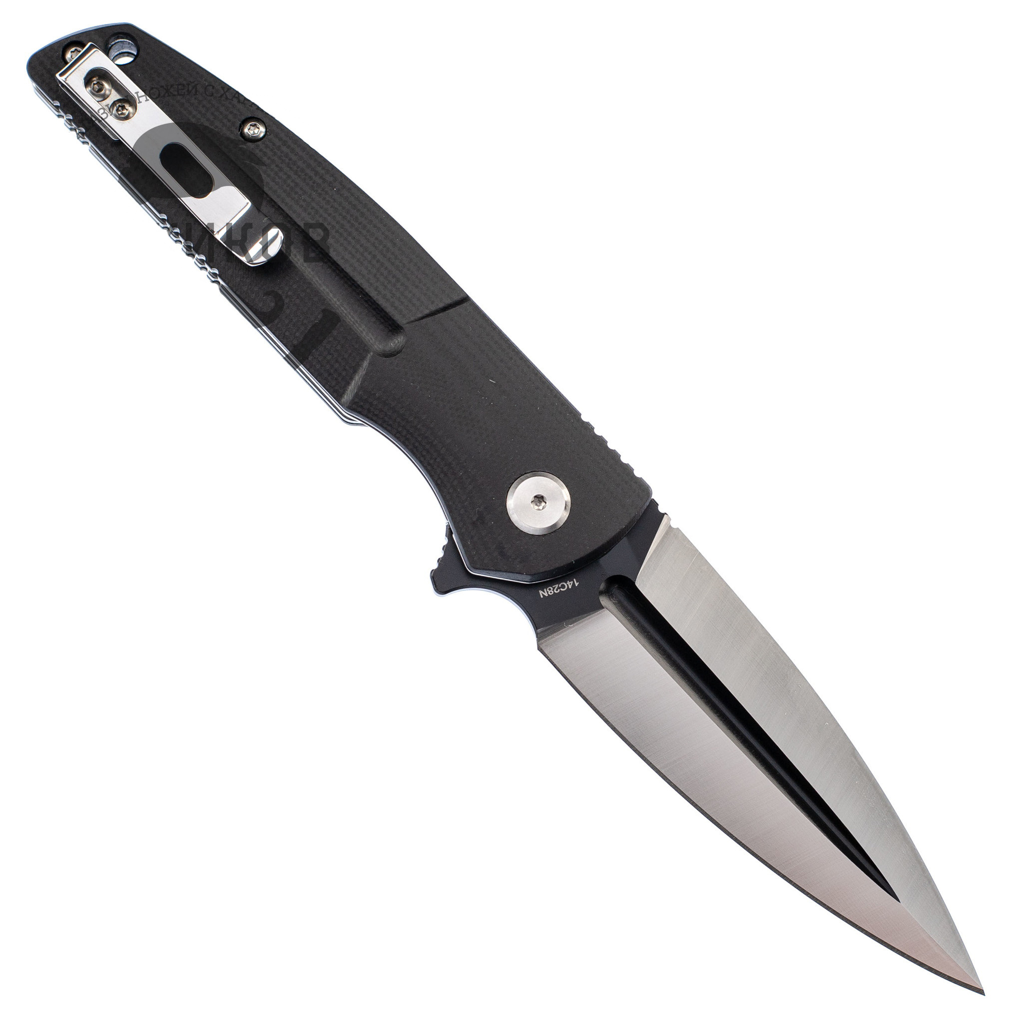 Складной нож Bestech Fin, сталь 14C28N Black/Satin, G10 Black - фото 3