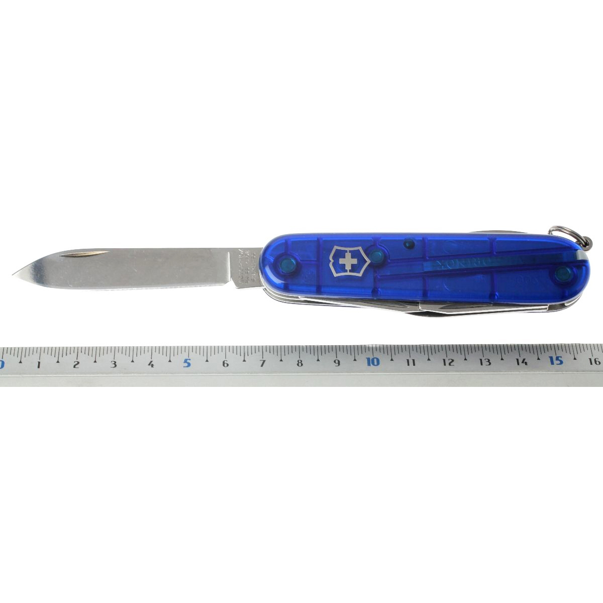 Нож перочинный Victorinox Spartan, сталь X55CrMo14, рукоять Cellidor®, полупрозрачный синий от Ножиков