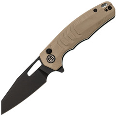 Фото Складной нож Petrified Fish Trilobite, сталь 14C28N, рукоять песочный G10