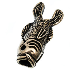 Фото Бусина для темляка Рыбка, мельхиор