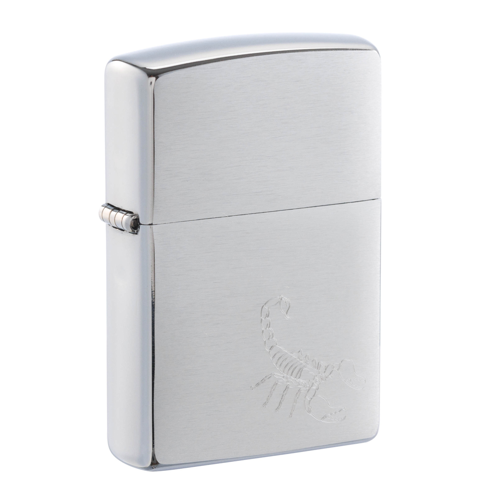 Зажигалка ZIPPO с покрытием Brushed Chrome, латунь/сталь, серебристая