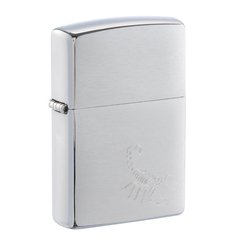 Фото Зажигалка ZIPPO с покрытием Brushed Chrome, латунь/сталь, серебристая