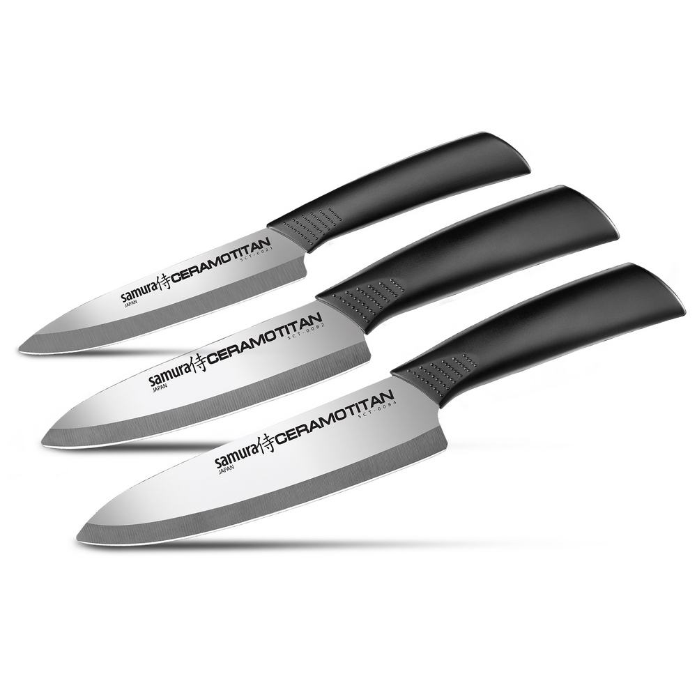 Набор из 3-х ножей CERAMOTITAN, Samura, SCT-003 по цене 6990.0 руб .