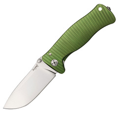 Фото Нож складной LionSteel SR1A GS GREEN, сталь D2 Satin Finish, рукоять алюминий (Solid®), зелёный