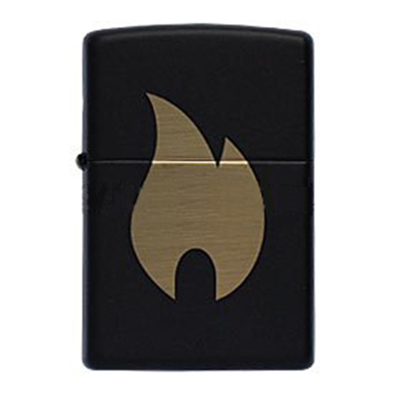 Зажигалка ZIPPO Flame с покрытием Black Matte, латунь/сталь, чёрная, матовая, 36x12x56 мм - фото 2
