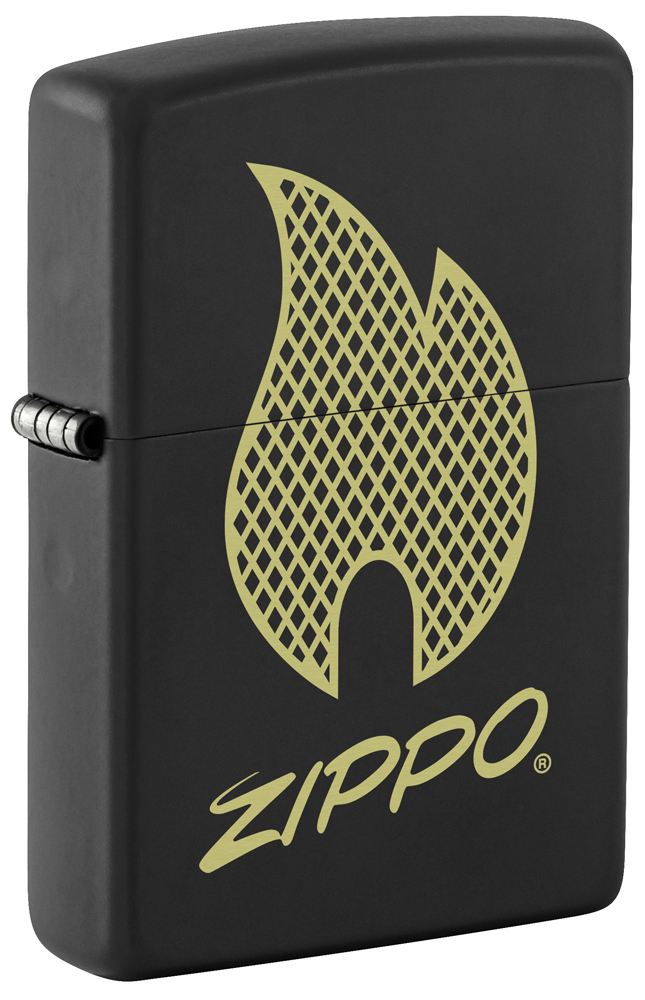 Зажигалка ZIPPO с покрытием Black Matte, латунь/сталь, черная