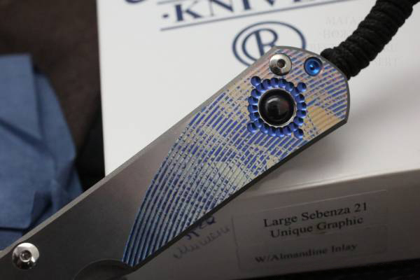Нож складной Chris Reeve Large Sebenza 21 Almandine Cabochon, сталь CPM-S35VN, рукоять титан от Ножиков