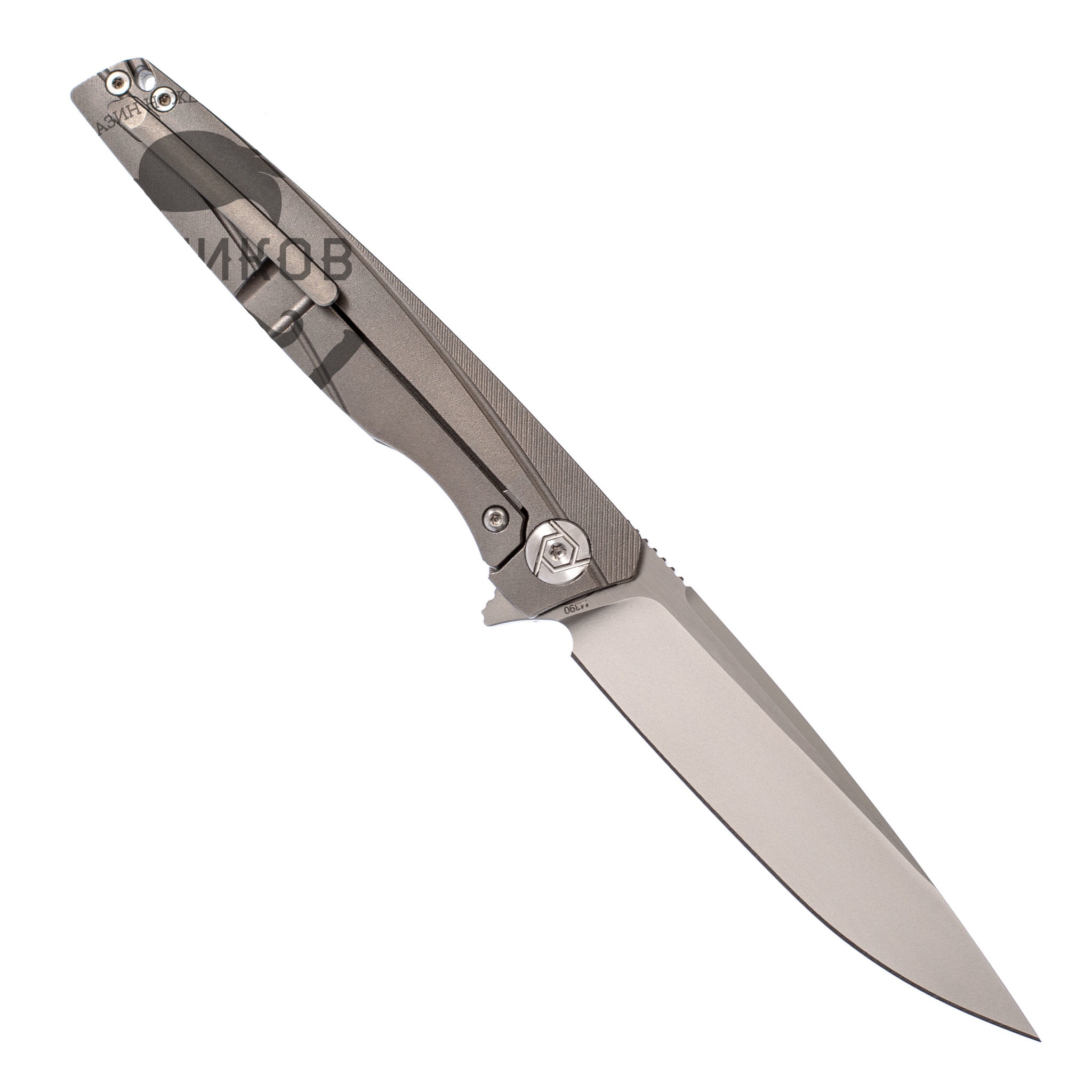 Нож складной 803CH Rikeknife, сталь M390, рукоять Dark Grey Titan/Carbon Fiber - фото 3