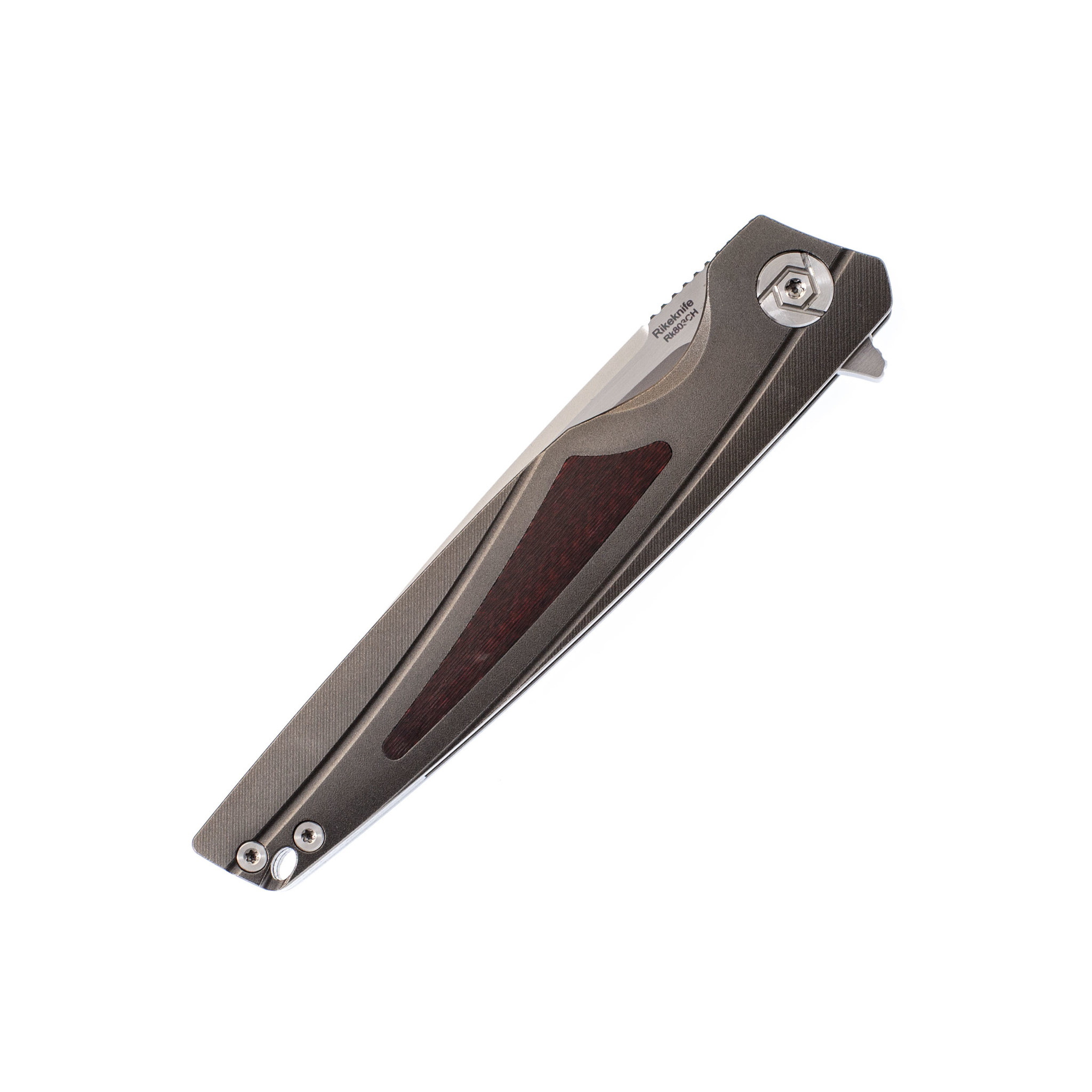 Нож складной 803CH Rikeknife, сталь M390, рукоять Dark Grey Titan/Carbon Fiber - фото 4