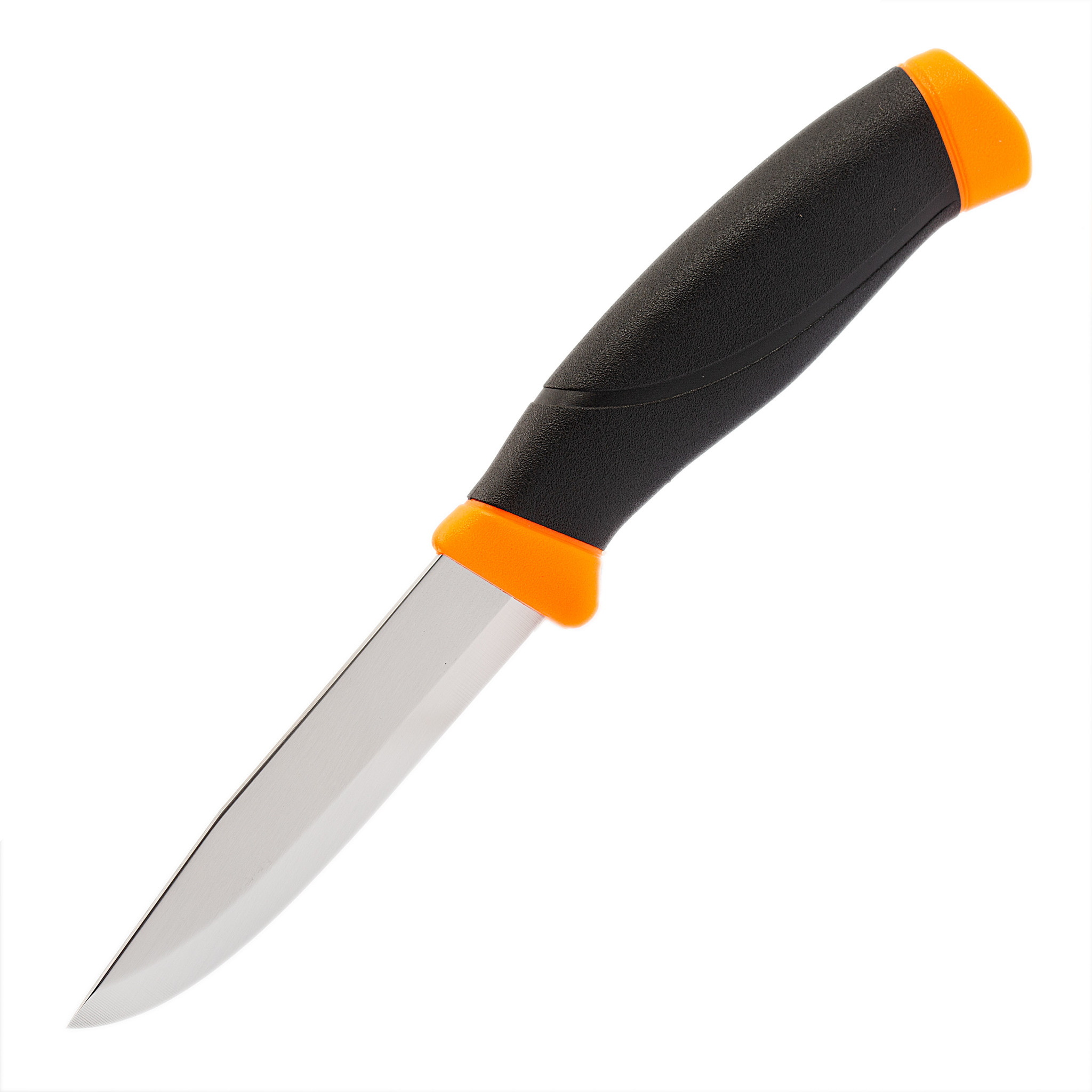 Нож с фиксированным лезвием Morakniv Companion Orange, сталь Sandvik 12C27, рукоять резина/пластик, оранжевый - фото 1